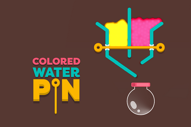 Colored Water and Pin