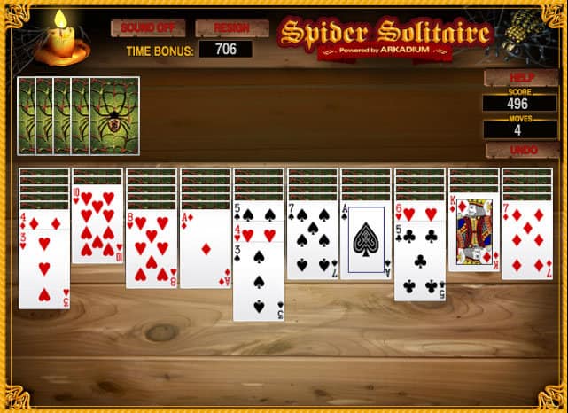 free online 2 suit spider solitaire